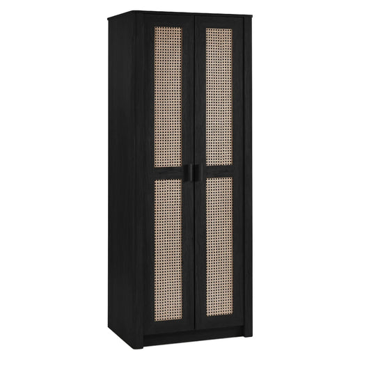 Sydney Black 2 Door Wardrobe in Black
