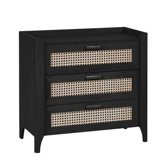 Sydney 3 Drawer Chest in Black Colour