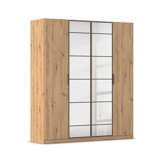 Ashworth Artisan Oak 181cm 4 Door Hinged Wardrobe