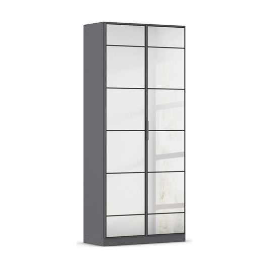 Ashworth Metallic Grey 2 Door Mirrored Hall Cupboard