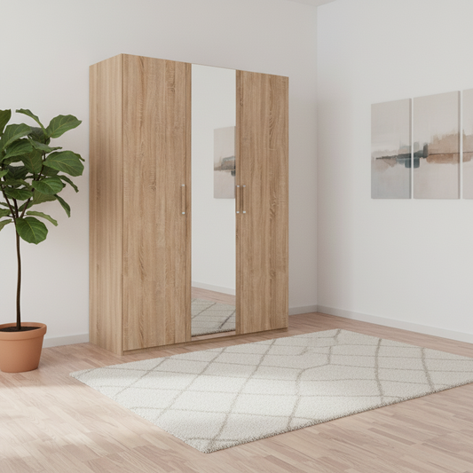 Eve Sonoma Oak 3 door Hinged Wardrobe