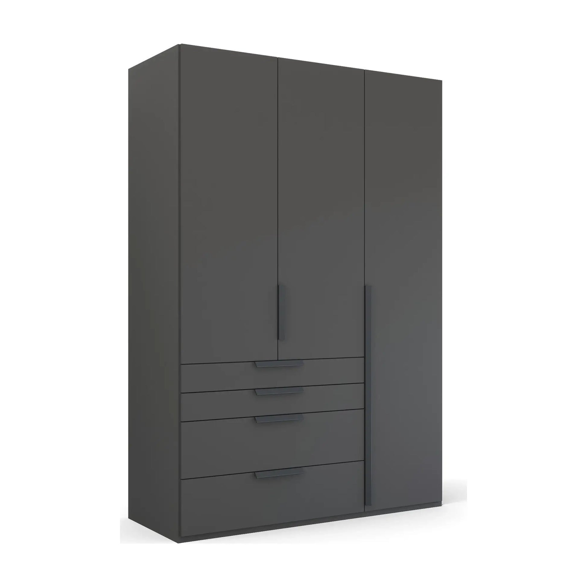Frans 151cm Decor 3 Door Wardrobe With Drawers in Graphite
