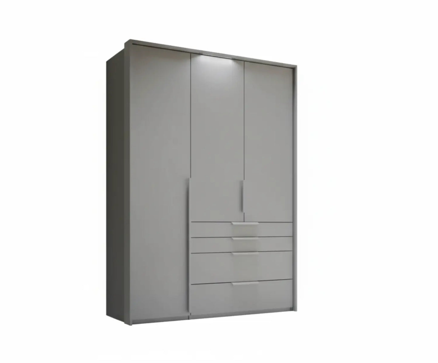 Frans 151cm Decor 3 Door Wardrobe With Drawers with passepartout frame - Led light