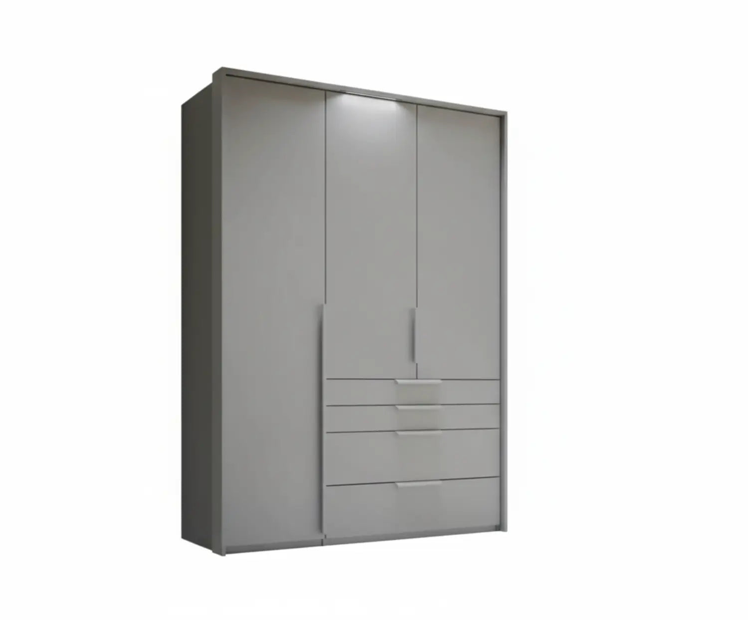 Frans 151cm Decor 3 Door Wardrobe With Drawers with passepartout frame - Led light