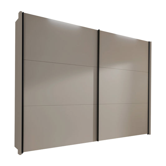 Halver Pebble Grey 2 Door Sliding Wardrobe