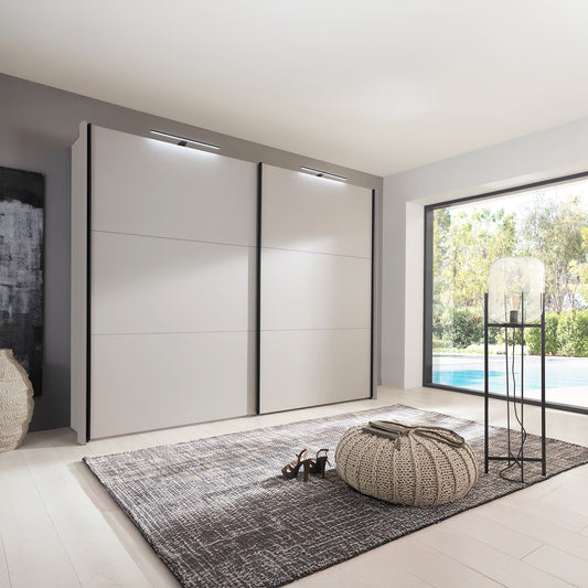 Halver White 2 Door Sliding Wardrobe - Styled in Bedroom