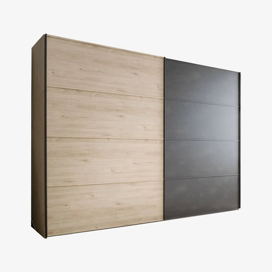 Johnson Holm Oak & Slate Finish Sliding Wardrobe