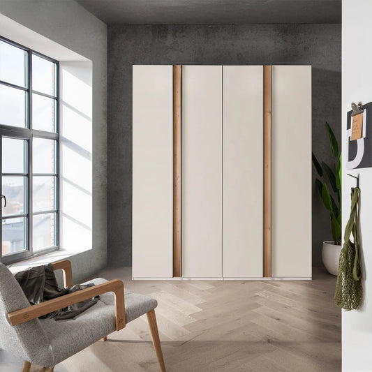 Wiemann Laguna 200cm Champagne 4 Door Wardrobe - Styled in a Bedroom