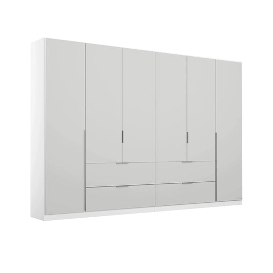 Rauch Maverick 6 Door Silk Grey Hinged Wardrobe - W271cm