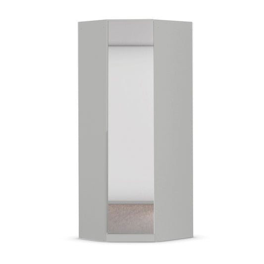 Rauch Maverick 1 Door White Corner Wardrobe With Mirror