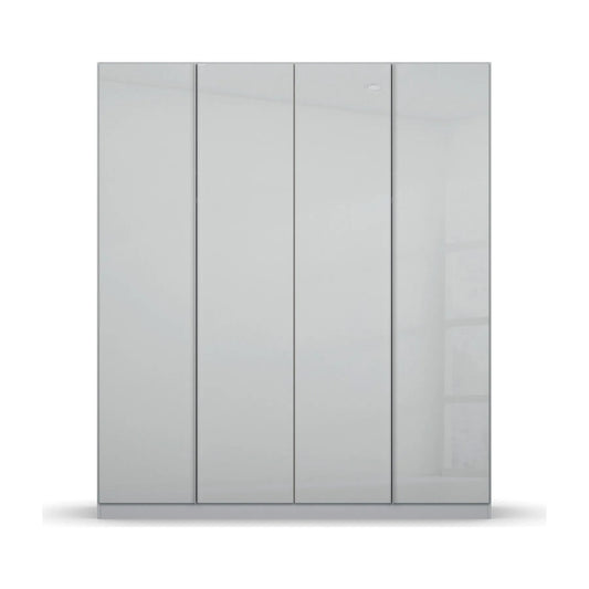 Novus 4 Door Glass Hinged Wardrobe - 181cm - Front View