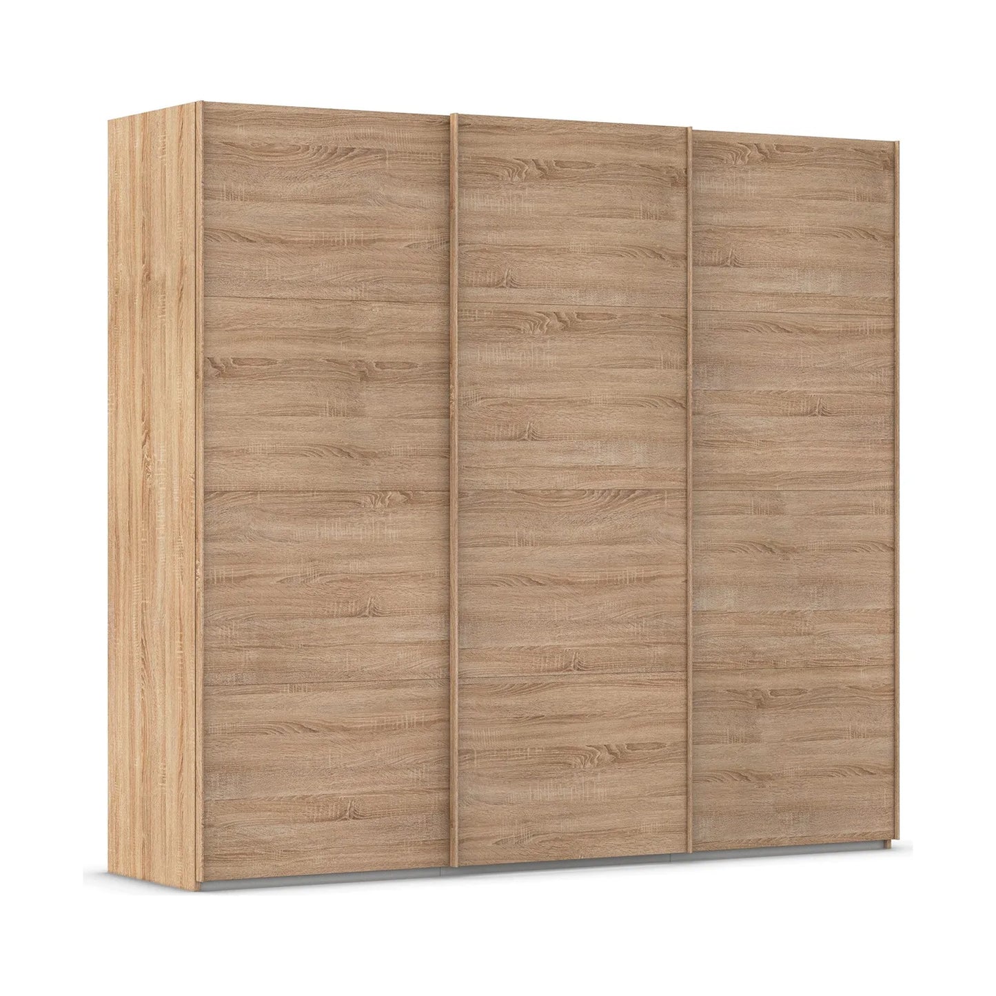 Large Wooden wardrobe with sliding doors on a white background