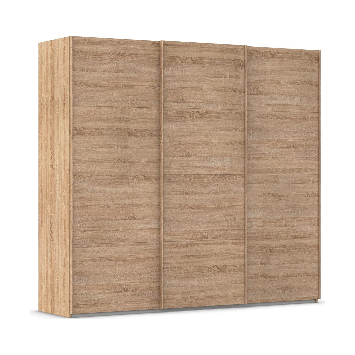 Large Wooden wardrobe with sliding doors on a white background