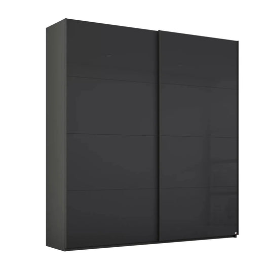Rauch Forms Basalt Glass 2 Door Slider Wardrobe