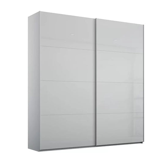 Rauch Forms Silk Grey Glass 2 Door Slider Wardrobe