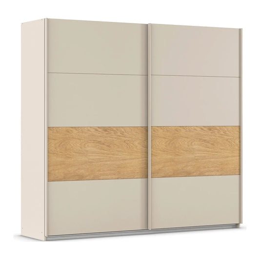 Rauch Malva 226cm Champagne Sliding Door Wardrobe, Cream or Beige Colour Wardrobe