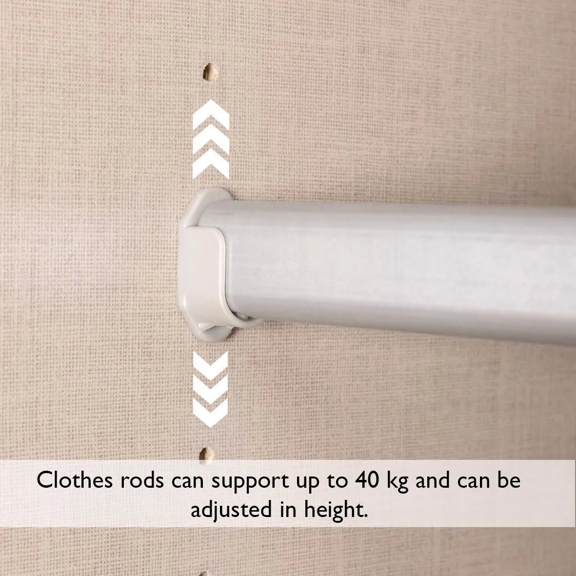 Clothes rod on a Rauch Wardrobe Interior