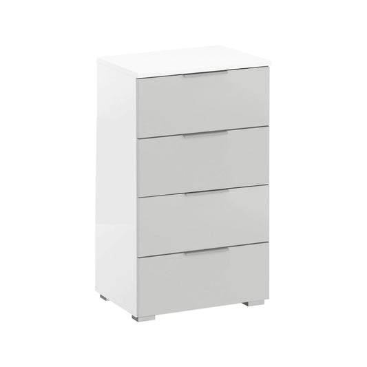 Rauch Maverick Silk Grey Chest of 4 Drawers Narrow - 40cm