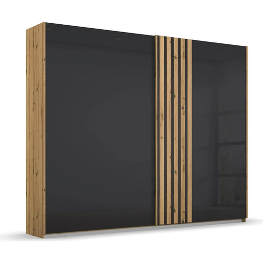 Rauch Mosbach Basalt Glass Sliding Door Wardrobe - W226cm