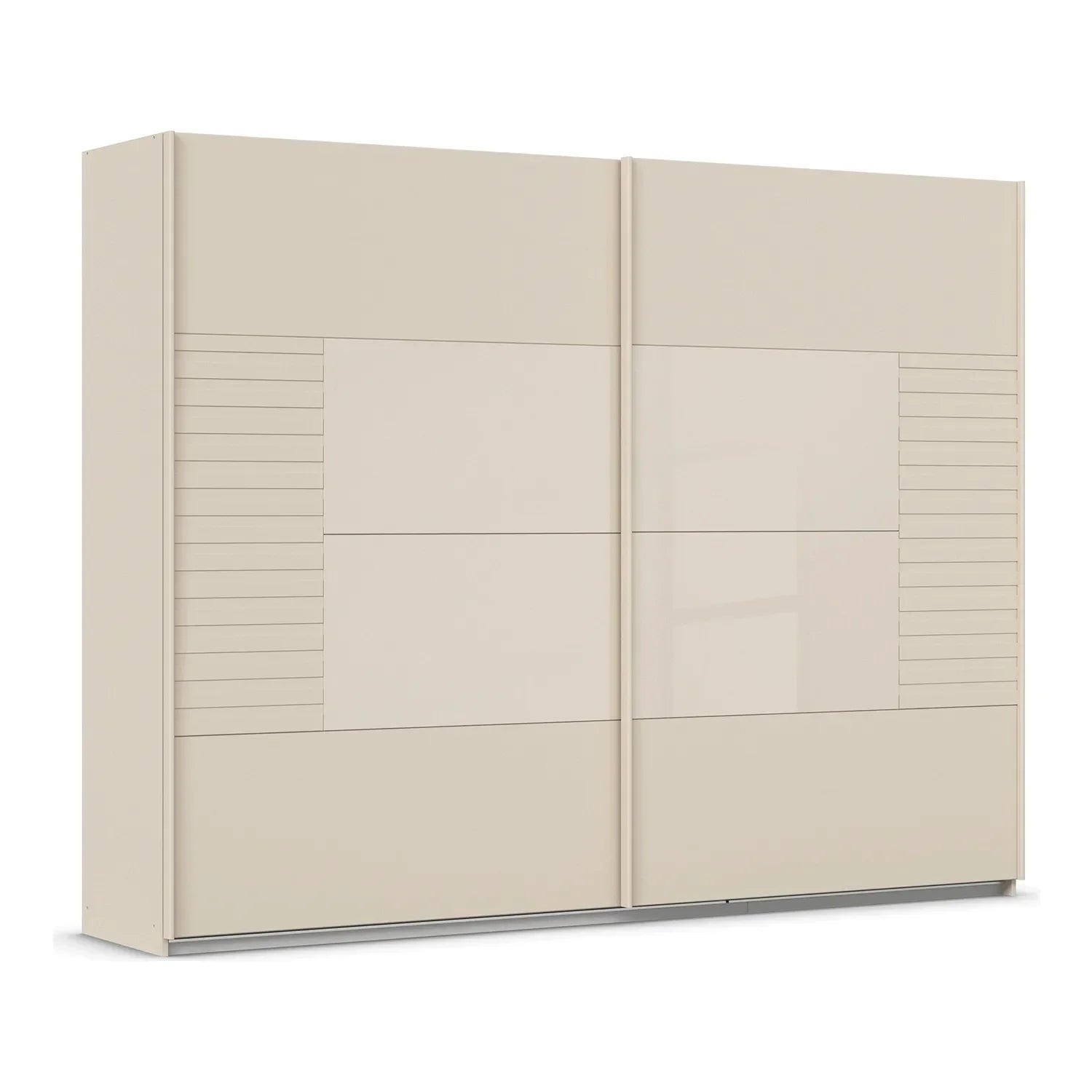 Novaro Champagne Glass Sliding Door Wardrobe