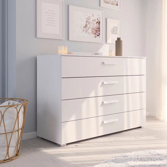 Rauch Eve white 4 Drawer Large Chest in bedroom