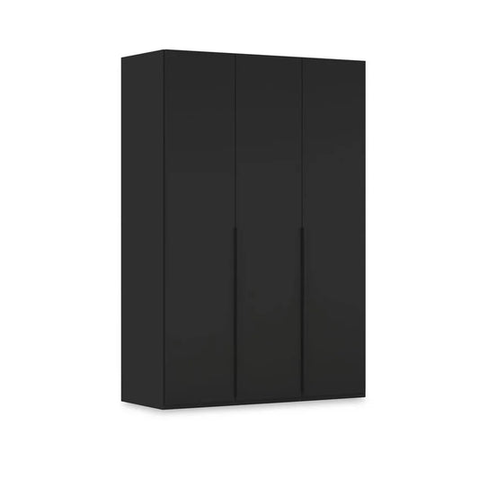 Rauch Heaven 3 Door Hinged Wardrobe with Décor Doors in Black