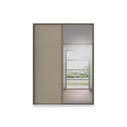 Rauch Haven 2 Door Slider Wardrobe with 1 Décor Door and 1 Mirror Door - Front view
