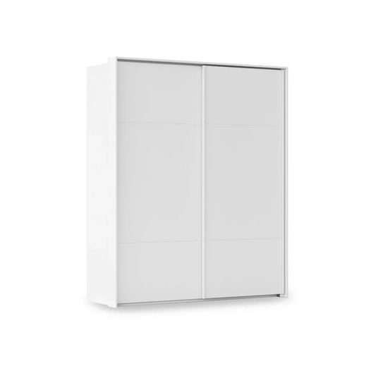 Rauch Haven 2 Door Slider Wardrobe with Décor Doors in White