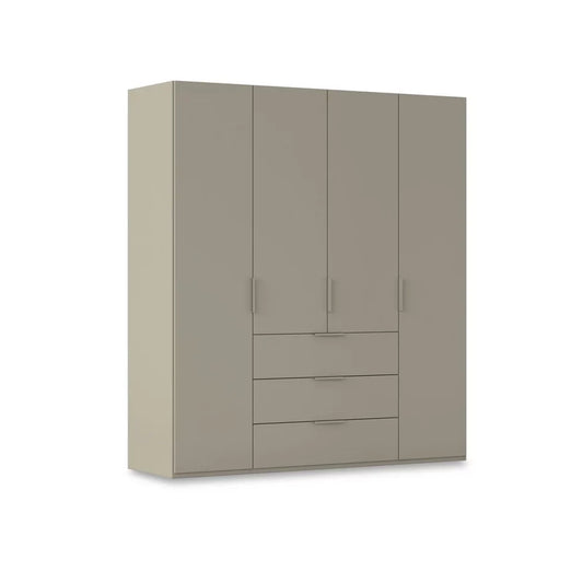 Rauch Haven 4 Door Combi Wardrobe with Décor Doors in Fango