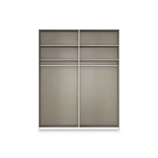 Rauch Haven 4 Door Hinged Wardrobe with 2 Décor Doors and 2 Mirror Doors - Internal Compartment