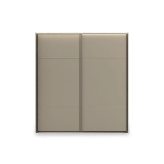 Rauch Haven 2 Door Slider Wardrobe with Décor Doors and Lights - Front view