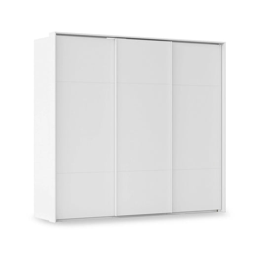 Rauch Heaven 3 Door Slider Wardrobe with Décor Doors in White