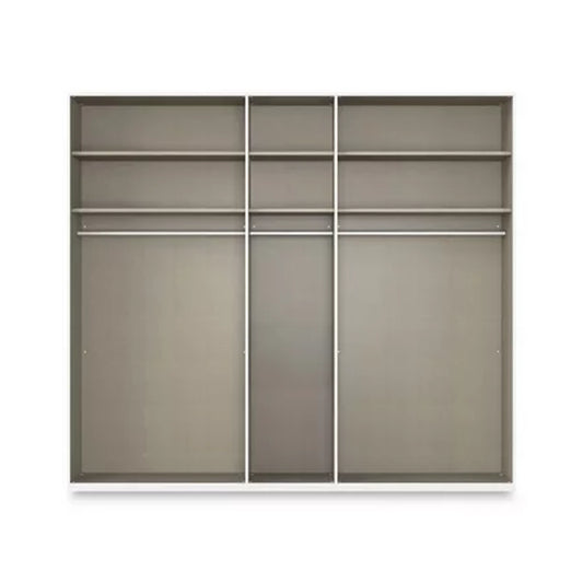Rauch Haven 5 Door Hinged Wardrobe with 2 Décor Doors and 3 Mirror Doors - Internal Compartments