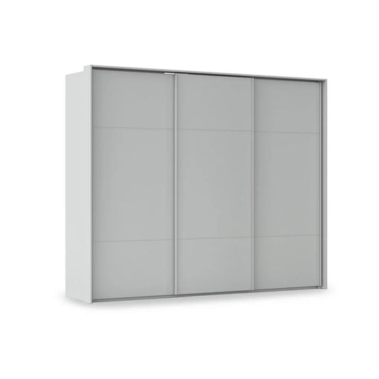 Rauch Haven 3 Door Slider Wardrobe with Décor Doors in Silk Grey