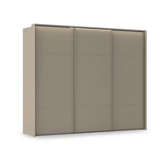 Rauch Heaven 3 Door Slider Wardrobe with Décor Doors and Lights in Fango