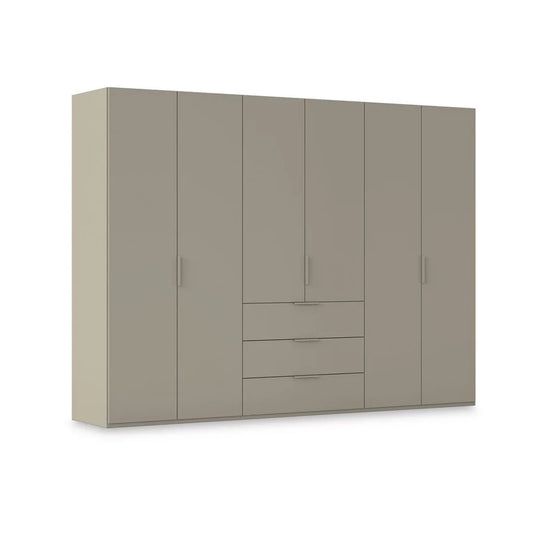 Rauch Haven 6 Door Combi Wardrobe with Décor Doors in Fango