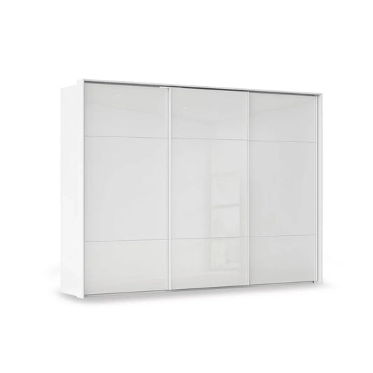 Rauch Haven 3 Door Slider Wardrobe with Glass Doors in White