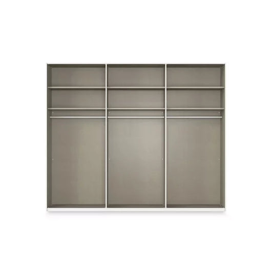 Rauch Heaven 3 Door Slider Wardrobe with 2 Glass Doors and 1 Mirror Door - Internal Compartments