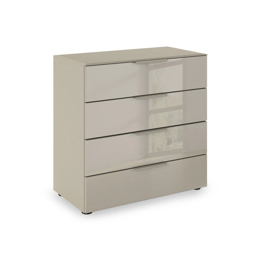 Rauch Heaven 80cm 4 Drawer Chest with Glass Front in Fango