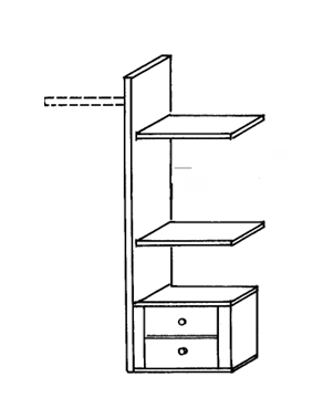 Laundry 2 Shelves Insert For Wiemann Wardrobes - Standard