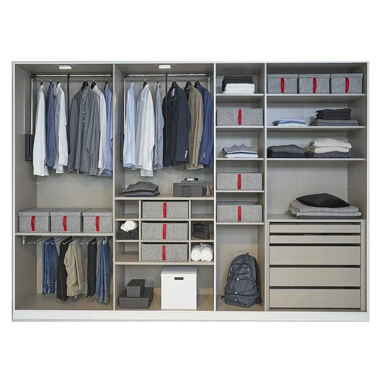Shelf Commitment For Rauch Wardrobes - Orange - Styled in a Bedroom