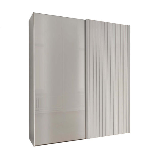 Tulsa Champagne Glass Double Sliding Wardrobe