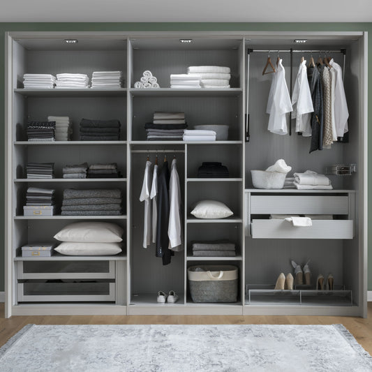 VIP Interior Drawer Insert Stackable For Wiemann Wardrobes - 2 Drawers - Styled in a Bedroom