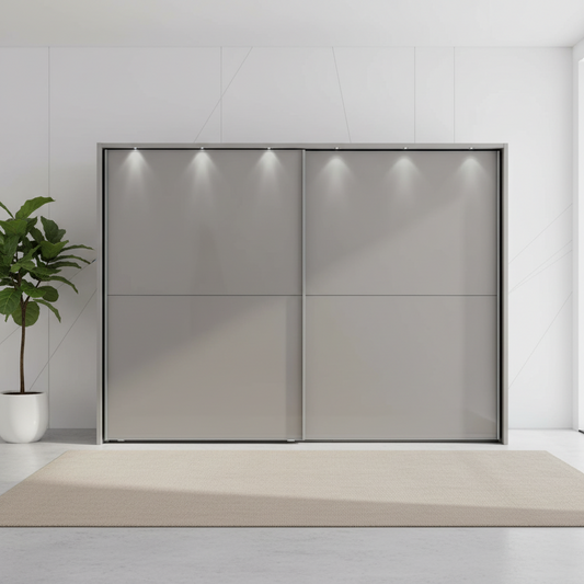Wiemann Bristol Pebble Grey Sliding Door Wardrobe