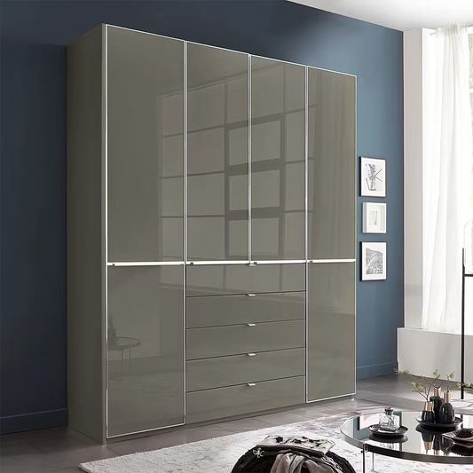 Wiemann Santa wardrobe with Glass Havana front panels