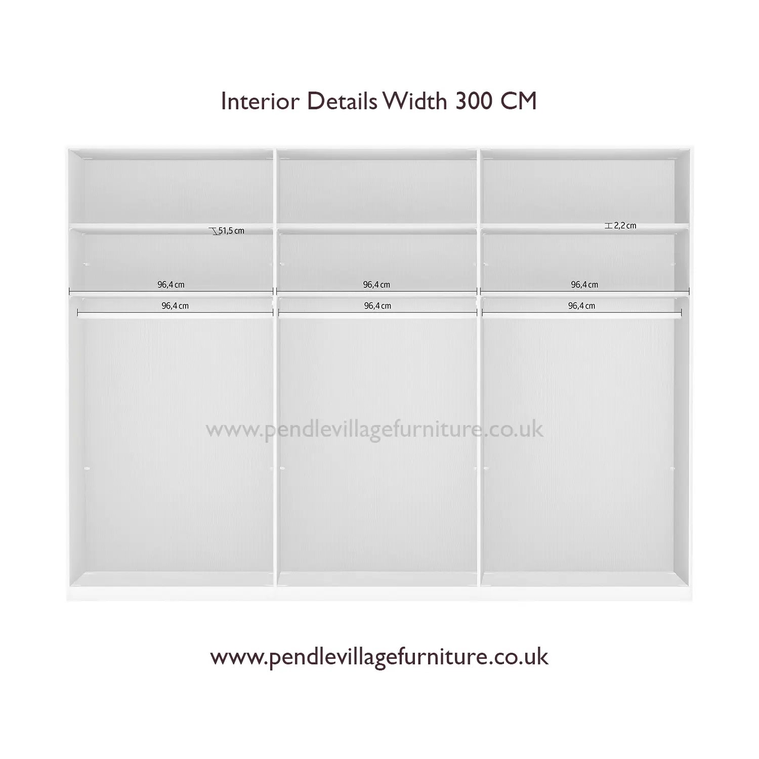 Tulsa 3 Door Decor Champagne Sliding Door Wardrobe with Oak Decking