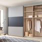 Corfu Graphite and Pebble Grey Sliding Door Wardrobe