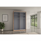 Contemporary Saka bi-fold wardrobe with glass and mirror panels