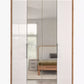 Wiemann Saka 150cm Bi-Fold Wardrobe With 2 Glass Doors & 2 Mirror Doors