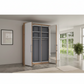 Contemporary Saka bi-fold wardrobe with glass and mirror door design